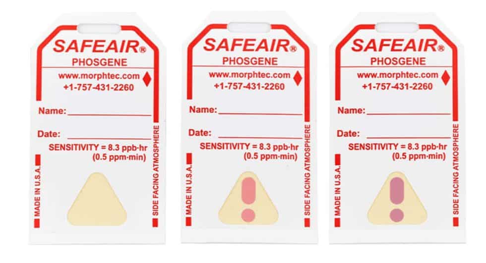 Phosgene Chemical Detection Badges Morphix Technologies