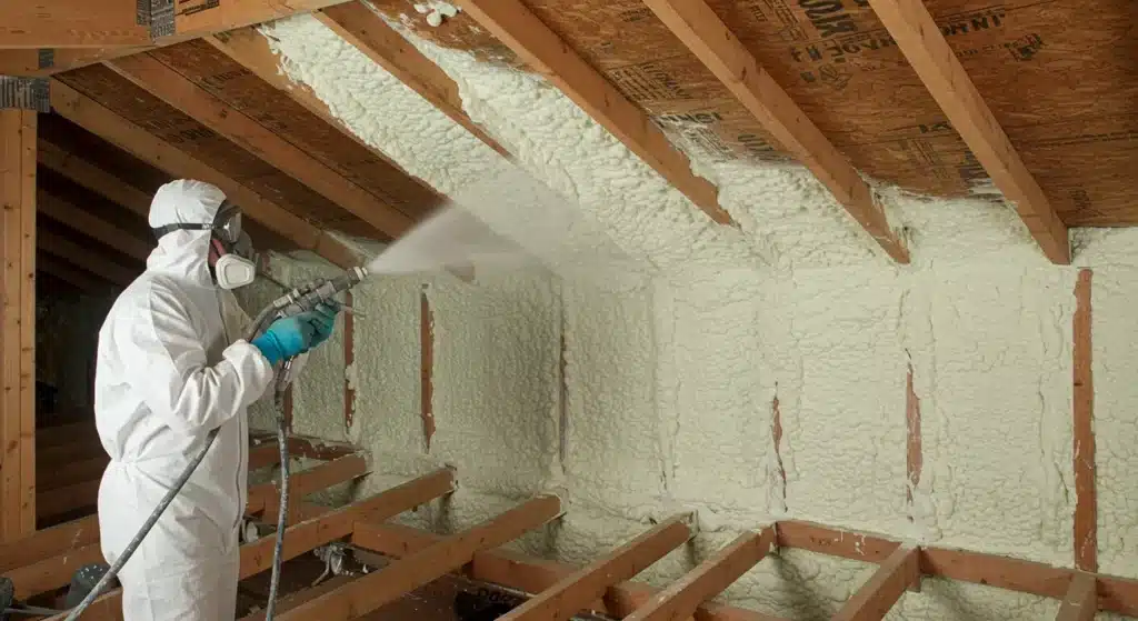 spray foam application