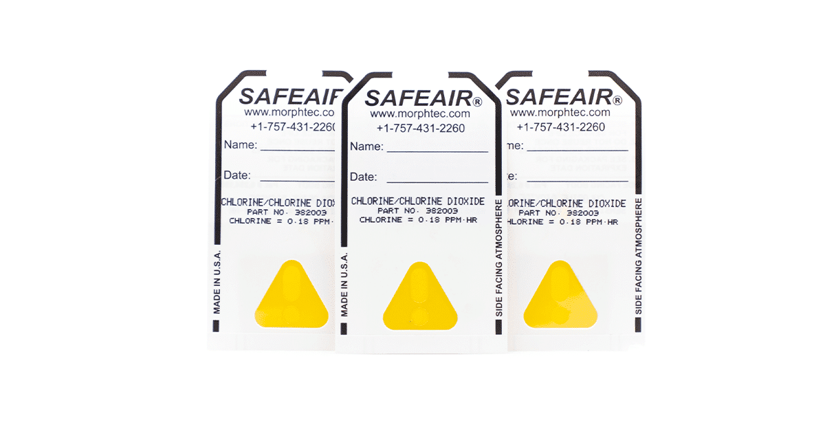 Badge SafeAir pour chlore et dioxyde de chlore de Morphix Technologies - 50 par paquet